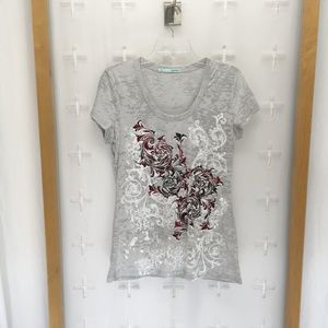 Maurices Women’s Ss Embellished Scoop Neck Top